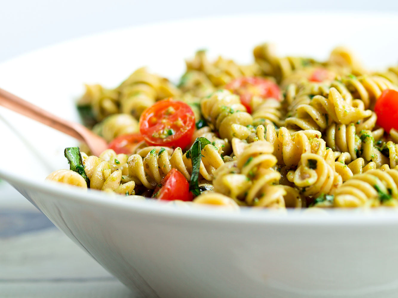 Pesto Pasta Salad with Parmesan