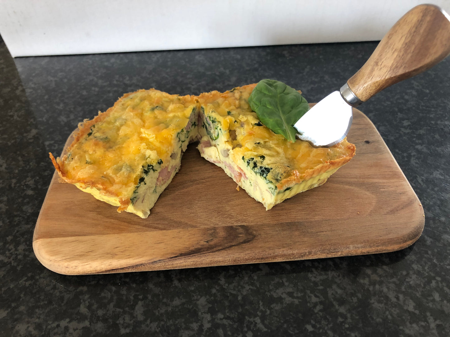 Crustless Bacon, Spinach, and Mushroom Quiche